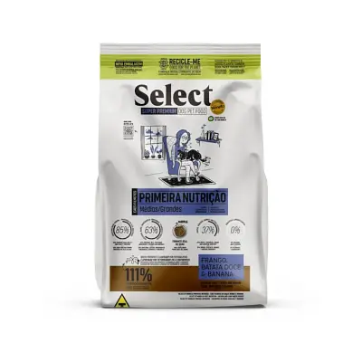 Ração Monello Select Primeira Nutrição para Cães Filhotes Raças Médias e Grandes 15Kg
