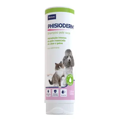 Shampoo Phisioderm Pele Seca Cães E Gatos Virbac 500ml