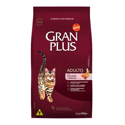 Ração Gran Plus Gatos Adultos Salmão e Arroz 10,1kg