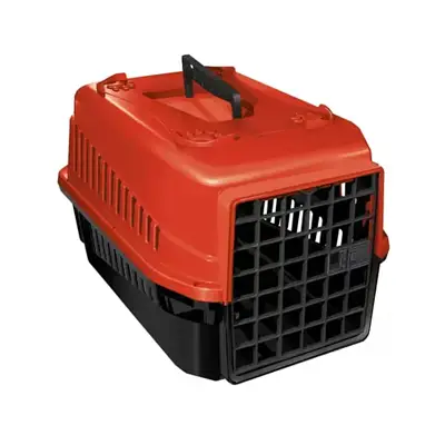 Caixa Transporte Ideal Cães e Gatos Vermelho N 2