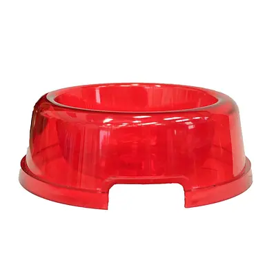 Comedouro e Bebedouro Para Cães Acrilico Vermelho Tudo Pet 300ml