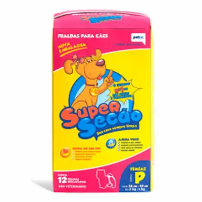 Fralda Descartável Petix Super Secão Fêmeas Cães P