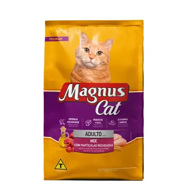 Ração Magnus Premium Gatos Adultos Mix Recheado 15kg
