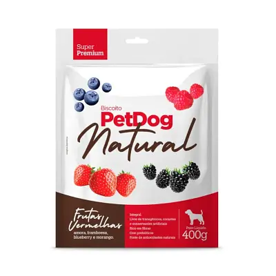 Biscoito para Cães PetDog Natural Frutas 400g