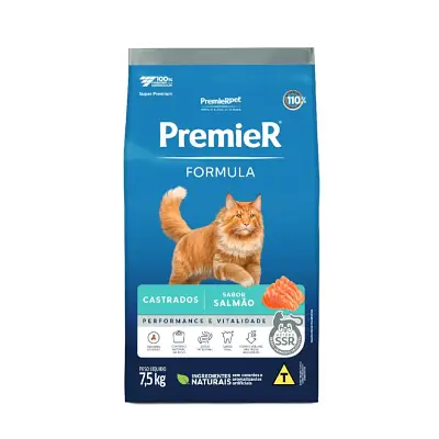 PremieR Formula Gatos Castrados Sabor Salmão 7,5kg