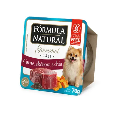 Ração Úmida Fórmula Natural Fresh Meat Gourmet Patê Cães Carne 70g