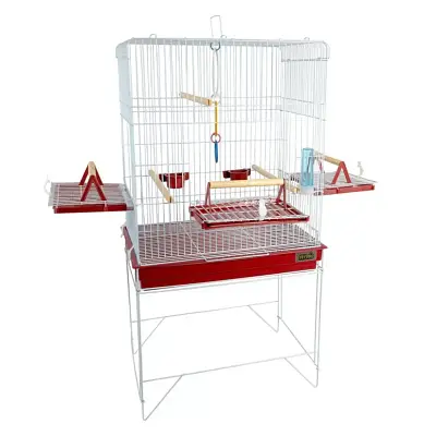 Viveiro Para Calopsita Confort Triplex Jel Plast Vermelho