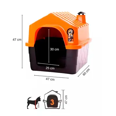 Casa Durapets Plástica Durahouse Laranja N3