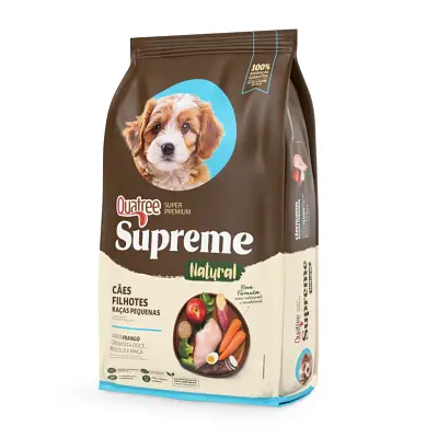 Ração Quatree Supreme Cães Filhotes Raças Pequenas Frango e Batata Doce