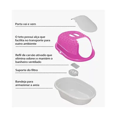 Cat Toalete Furacão Pet Rosa
