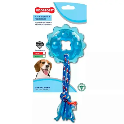 Brinquedo Mordedor Dentalbone Estrela Corda Cães Até 15kg Odontopet