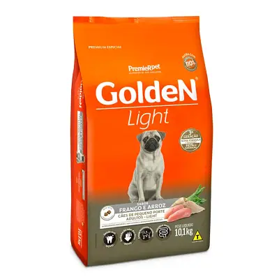 Ração Premier Golden Fórmula Mini Bits Light Cães Adultos Frango e Arroz 10,1kg