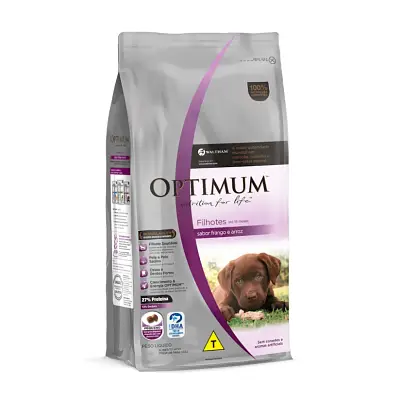 Ração Optimum Cães Filhotes Raças Pequenas e Mini Frango e Arroz - 1Kg