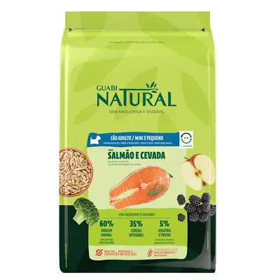 Ração Guabi Natural Cães Adultos Mini e Pequeno Salmão e Cevada 10,1kg