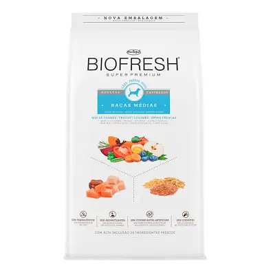 Ração Biofresh Cães Adultos Castrados Raças Médias - 10,1kg