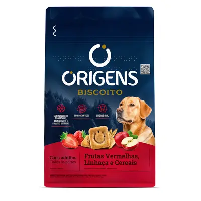 Biscoito Origens Cães Adultos Linhaça 400g