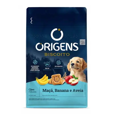 Biscoito Origens Cães Filhotes Banana 300g