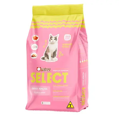 Ração Quatree Select Gatos Adultos Salmão e Arroz - 3kg