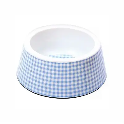 Comedouro Cães Jambo Plástico Vichy Azul 3 720ml