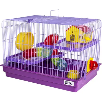 Gaiola para Hamster 2 Andares Big Space Lilás Jel Plast
