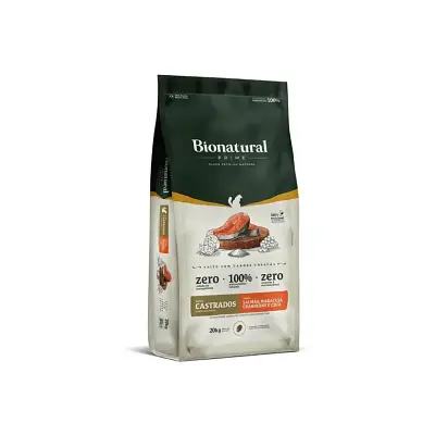 Ração Bionatural Prime Gatos Castrados Salmão 20kg