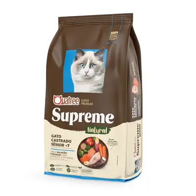 Ração Quatree Supreme Gatos Castrados Senior 7+ 10.1Kg