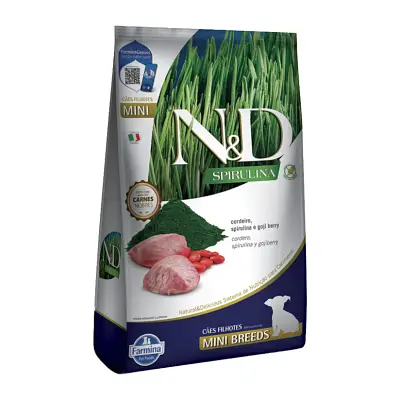 Ração ND Spirulina Para Cães Puppy Mini Cordeiro 2kg