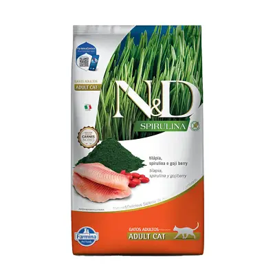 Ração ND Spirulina para Gatos Adultos Tilapia 1,5kg