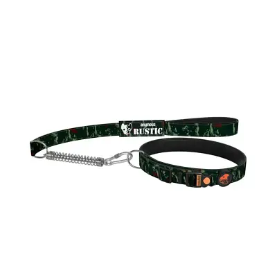 Coleira com Guia para Cães Anymous Rustic Camuflado Tam. M