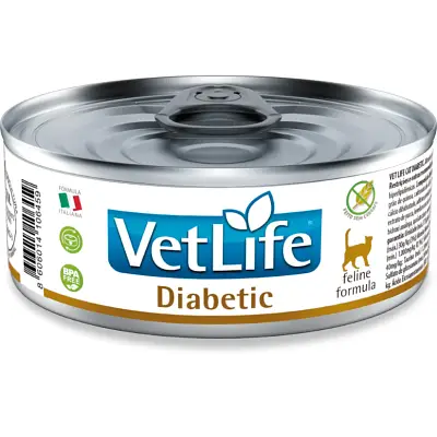 Ração Úmida Vet Life Gatos Adultos Diabetic Lata 85gr