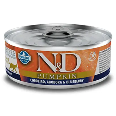 Ração Umida N&D Gatos Pumpkin Cordeiro 80g