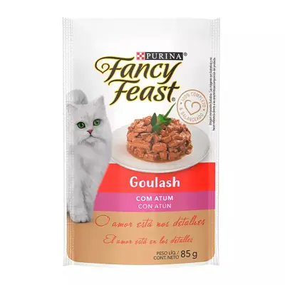 Ração Úmida Gatos Fancy Feast Goulash Atum 85g