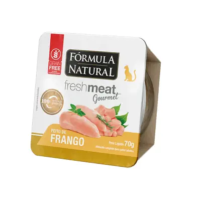 Ração Úmida Fórmula Natural Fresh Meat Gourmet Patê Gatos Frango 70g