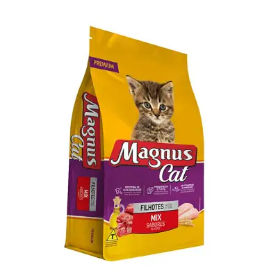 Ração Magnus Premium Gatos Filhotes Mix Sabores 15kg