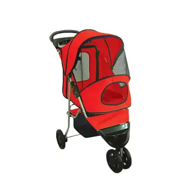 Carrinho de Passeio para Cães e Gatos Confort Ride Vermelho