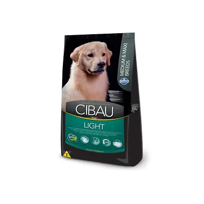 Ração Cibau Light Cães Adultos Médios e Grandes 12kg