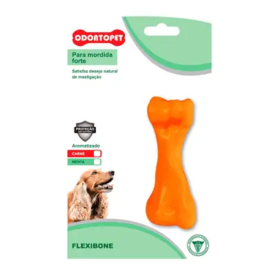 Brinquedo Mordedor Flexibone T.Bone Cães Até 15kg Odontopet