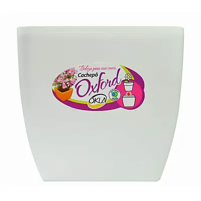Vaso Oxford Quadrado Branco Okla 3L