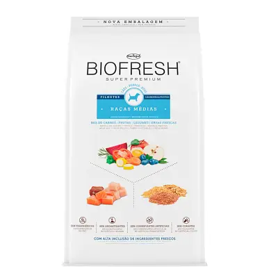 Ração Biofresh Cães Filhotes Raças Médias 3kg