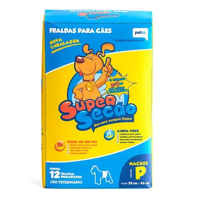Fralda Descartável Petix Super Secão Machos Cães P