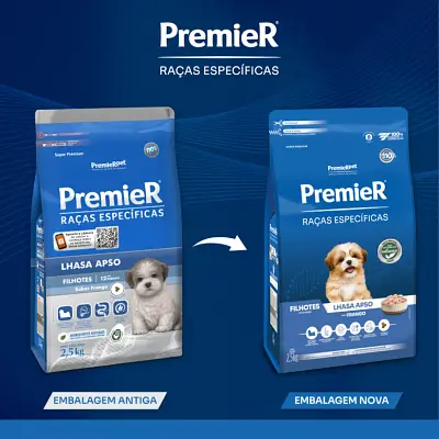 Ração Premier Raças Específicas Lhasa Apso Cães Filhotes Frango 2,5kg