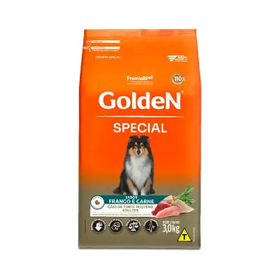 Golden Special Cães Adultos Pequeno Porte 3Kg