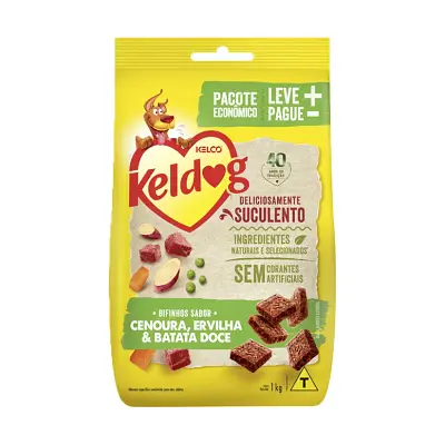 Bifinho Kelco Keldog Criadores Cenoura, Ervilha e Batata Doce 1kg