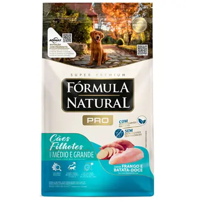 Ração Fórmula Natural Pro Cães Filhotes Raças Médias e Grandes Sabor Frango e Batata Doce 2,5Kg