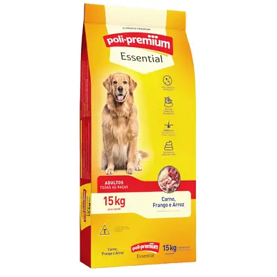 Ração Poli-Premium Essential Cães Adultos 15 Kg