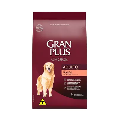 Ração Gran Plus Choice Cães Adultos Frango e Carne 15kg