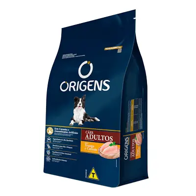 Ração Origens Cães Adultos Frango e Cereais 15kg