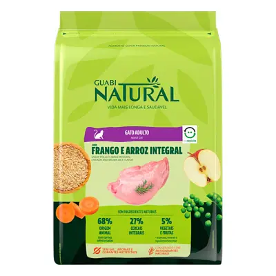Ração Guabi Natural Gatos Adultos Frango e Arroz Integral 7,5kg
