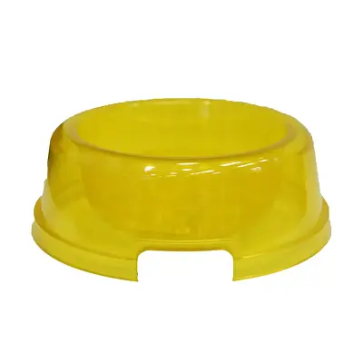 Comedouro e Bebedouro Para Cães Acrilico Amarelo Tudo Pet 300ml