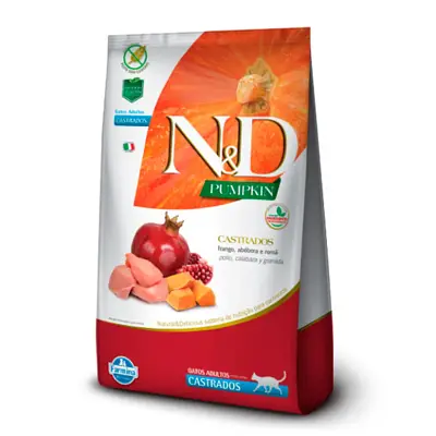 Ração N&D Pumpkin Gatos Adultos Castrado Frango 400g